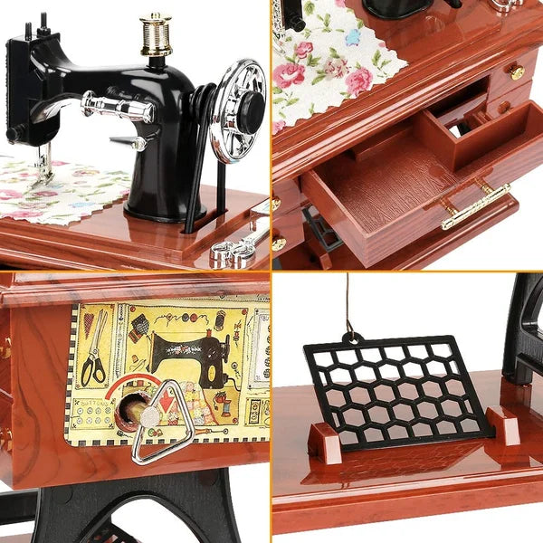 Time Limit Sale - Wood Mini Sewing Machine Music Box