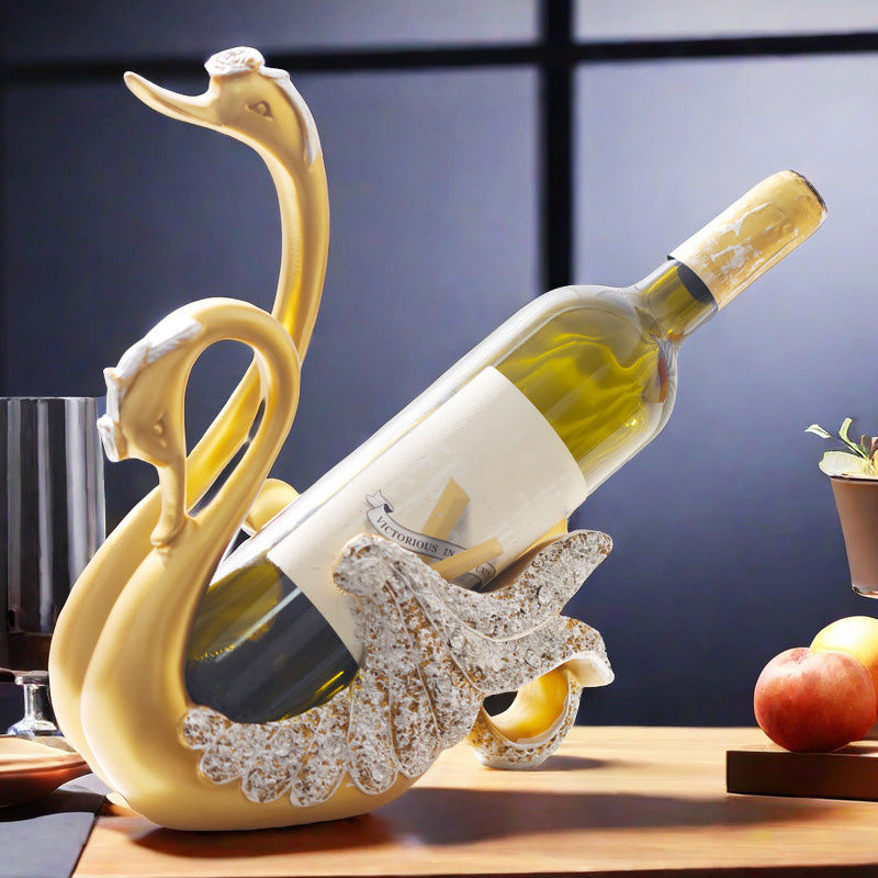 Swan Wine Bottle Holder Rack