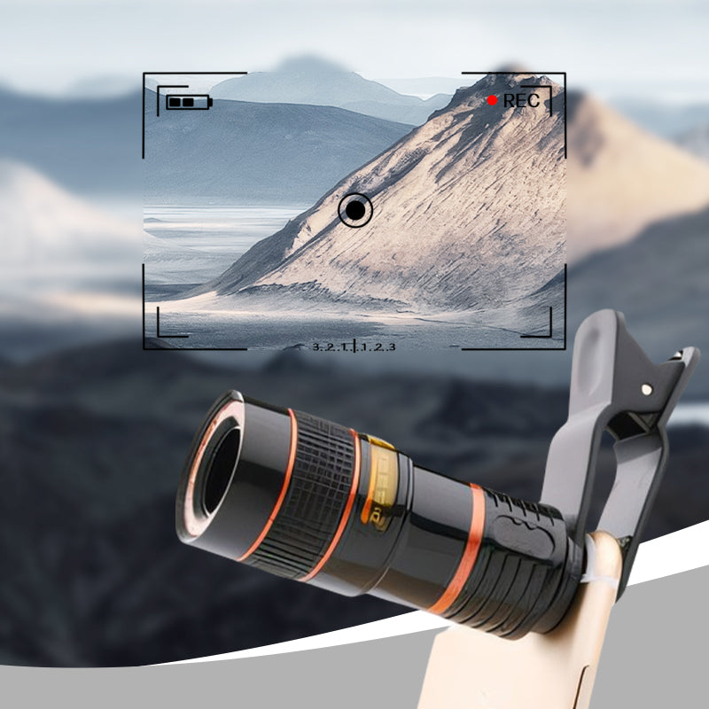 12/8X Phone Telephoto Lens with Tripod