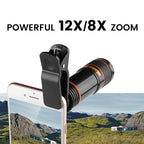 12/8X Phone Telephoto Lens with Tripod