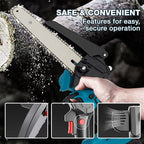 6-inch Cordless Mini Chainsaw with 2 Batteries