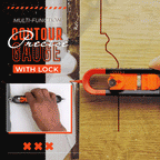 Irregular Contour Measuring Radian Ruler with Lock