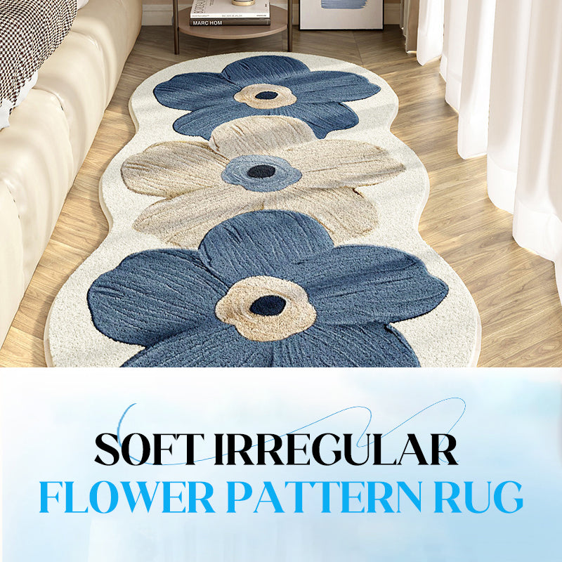 Summer Soft Irregular Flower Pattern Rug