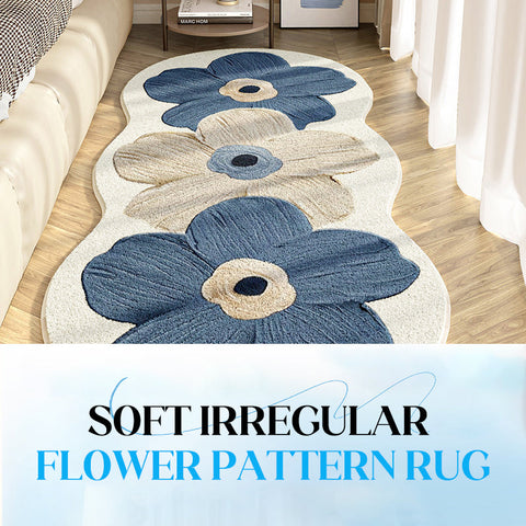 Summer Soft Irregular Flower Pattern Rug