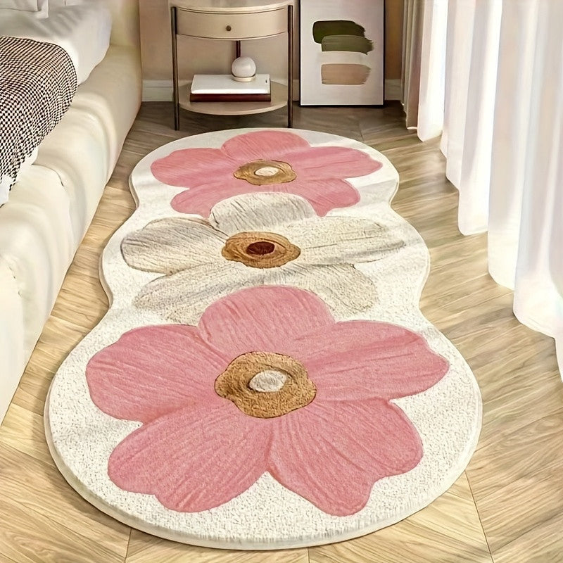 Summer Soft Irregular Flower Pattern Rug