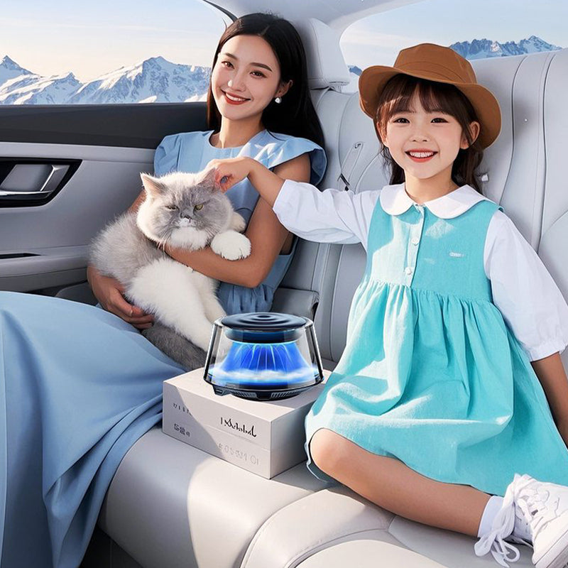 Cloud Mist Car Diffuser - Auto On/Off with 30-Day USB-C Battery & 1 Refill = 1 Year Freshness