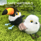 Realistic bird-shaped interactive cat toy