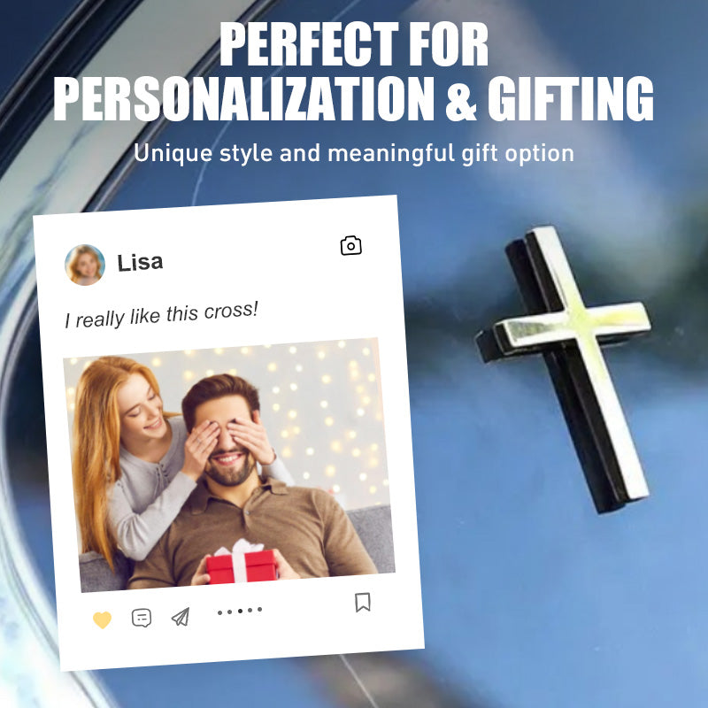 Metal Jesus Christ Cross Badge Stickers|3D Cross Self-Adhesive Car Scratch Cover Sticker