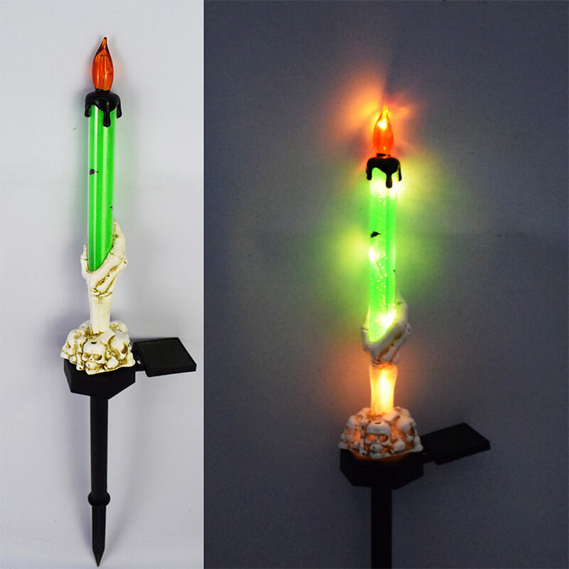 Best Gift Solar Light Halloween Ghost Hand Candle Outdoor Floor Lamp