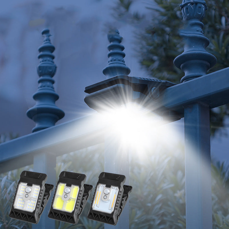Solar clip light with motion sensor – Buy 2 now, get 1 free! Perfect for gardens, balconies, and patios