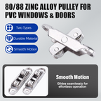 Smooth & Strong: 80/88 Zinc Alloy Window Pulley