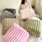 Thickened Rabbit Plush Velvet Cover Blanket Wrap up in Ultimate Comfort