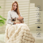 Thickened Rabbit Plush Velvet Cover Blanket Wrap up in Ultimate Comfort