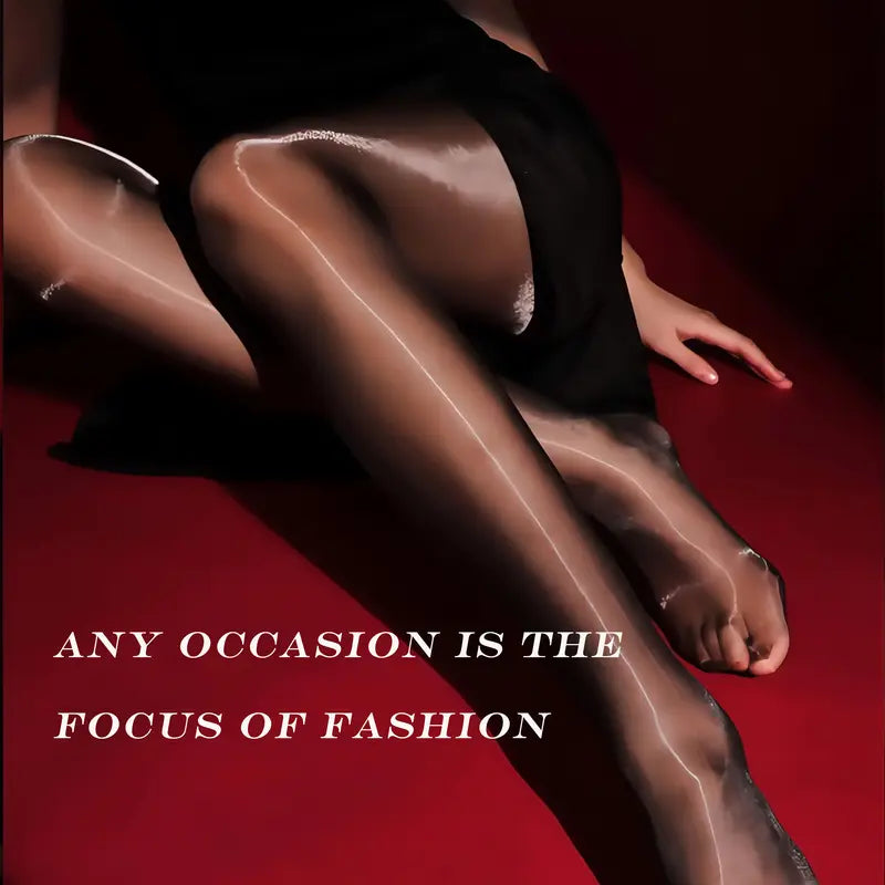Transparent High-Waisted Shiny Sheer Tights for Women - Sheer & Comfortable