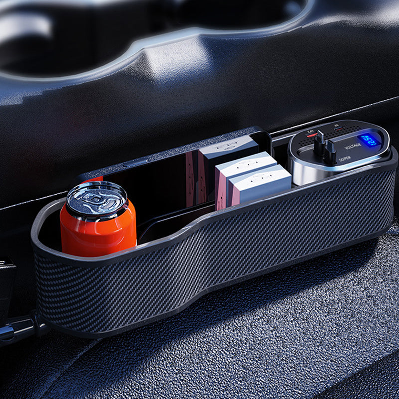 Car Seat Gap Filler with Fast Charging & Storage