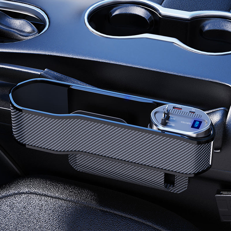 Car Seat Gap Filler with Fast Charging & Storage
