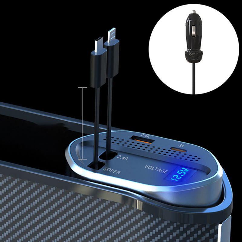 Car Seat Gap Filler with Fast Charging & Storage