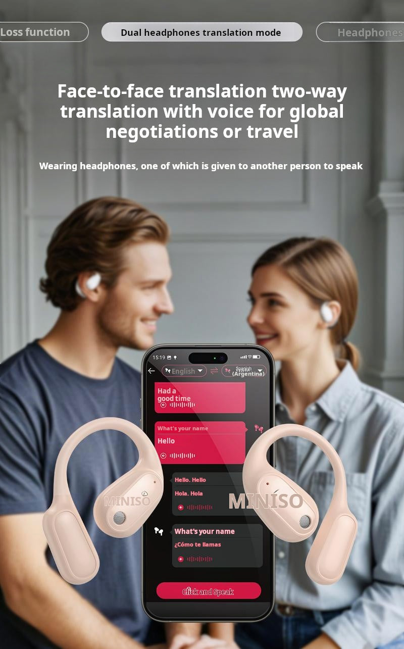 Ki Translation Earbuds – Real-time translation in 134 languages with app , Bluetooth 6.0, wireless earbuds for music & calls, IPX5 waterproof, long battery life