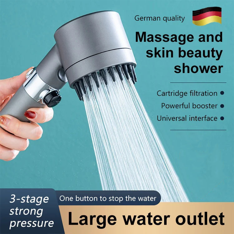 High-pressure multifunctional shower head set