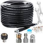 INSTANT! 5800PSI Sewer Jetter Kit - Unclogs Drains/Pipes with Rotating Nozzle, Fits Most Pressure Washers