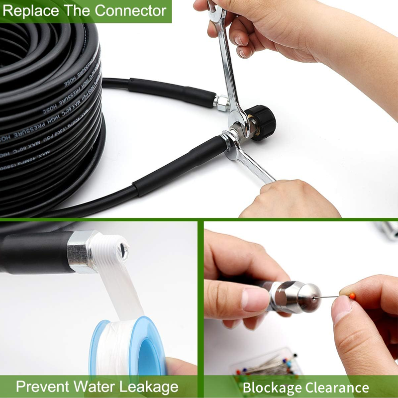 INSTANT! 5800PSI Sewer Jetter Kit - Unclogs Drains/Pipes with Rotating Nozzle, Fits Most Pressure Washers