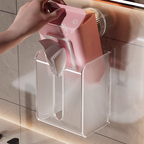Wall Mounted Suction Cup Transparent Tissue Organizer