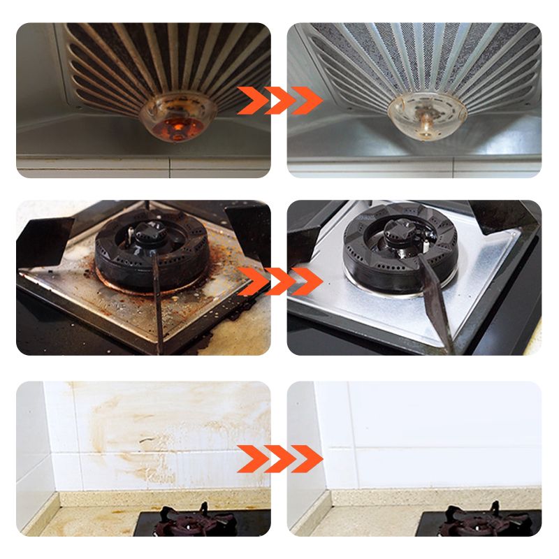 Powerful Heavy Oil Stain Cleaner Melts Grease in Seconds