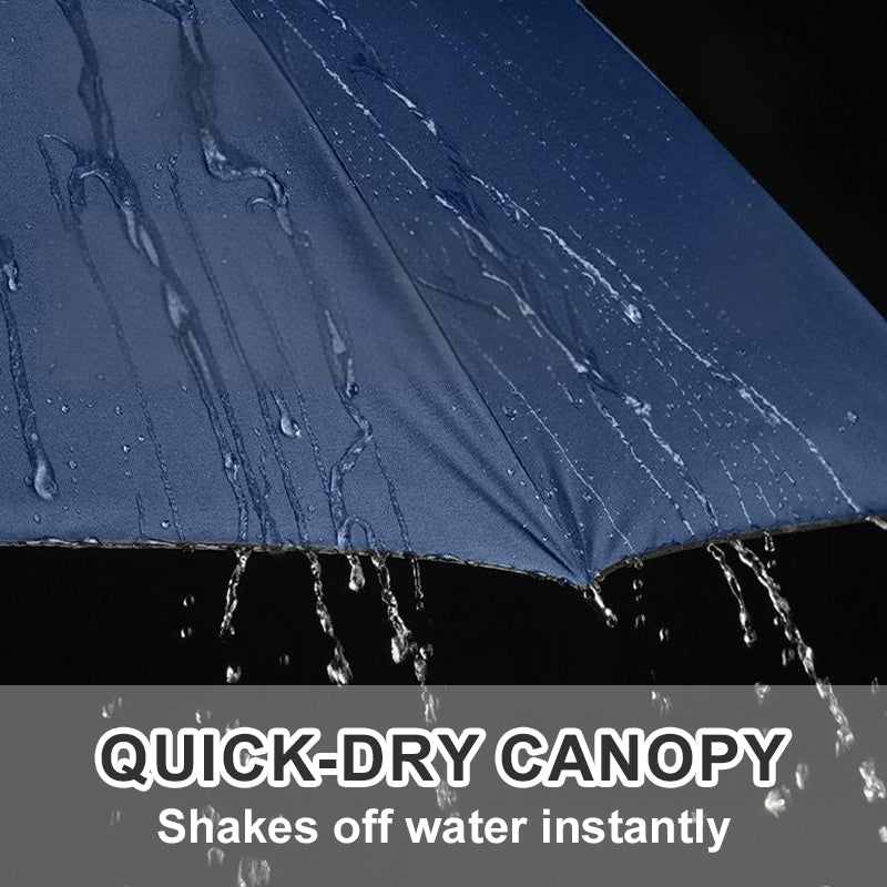 12-Rib Windproof Umbrella - Large Coverage & Compact Fold, Durable Frame for Heavy Rain & Wind