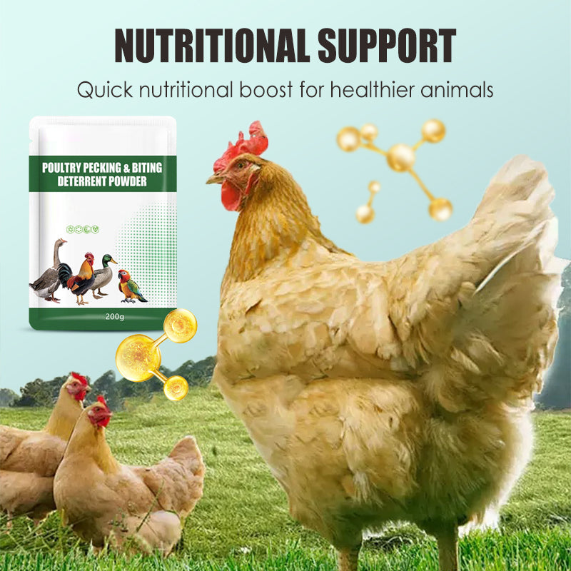 200g Poultry Anti-Pecking Powder – Stop Feather Pulling & Cannibalism in Birds