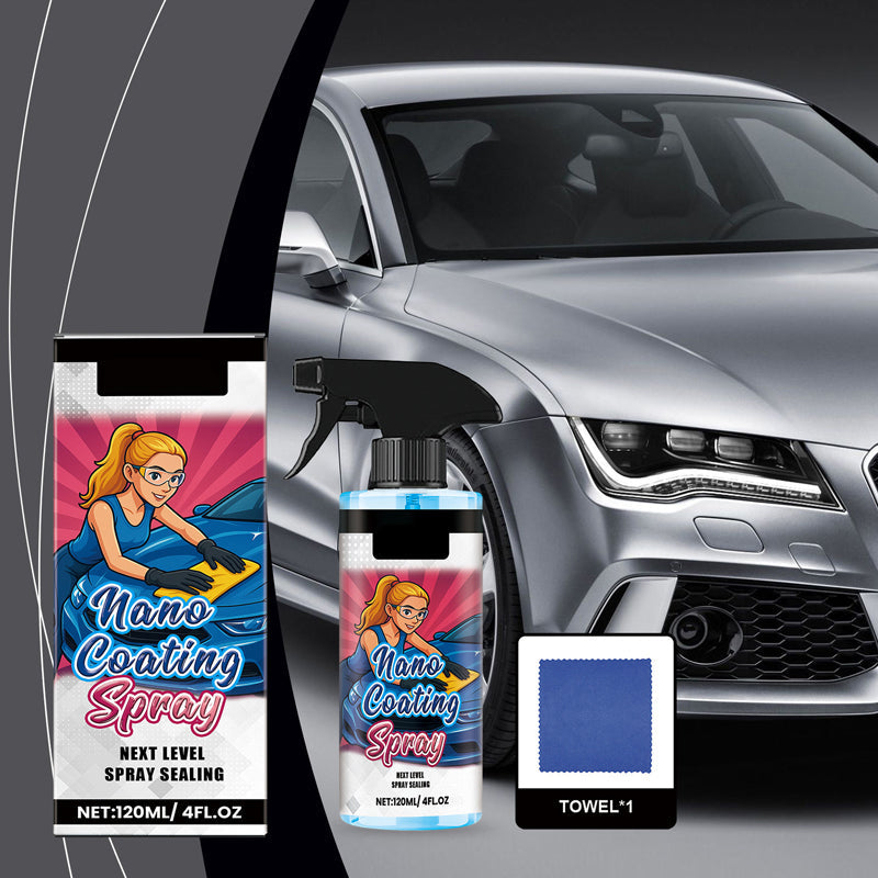 High-Gloss Polishing Spray—Long-lasting UV protection/water-repellent, compatible with paintwork, rims, and glass. Instantly transforms beginners into maintenance pros