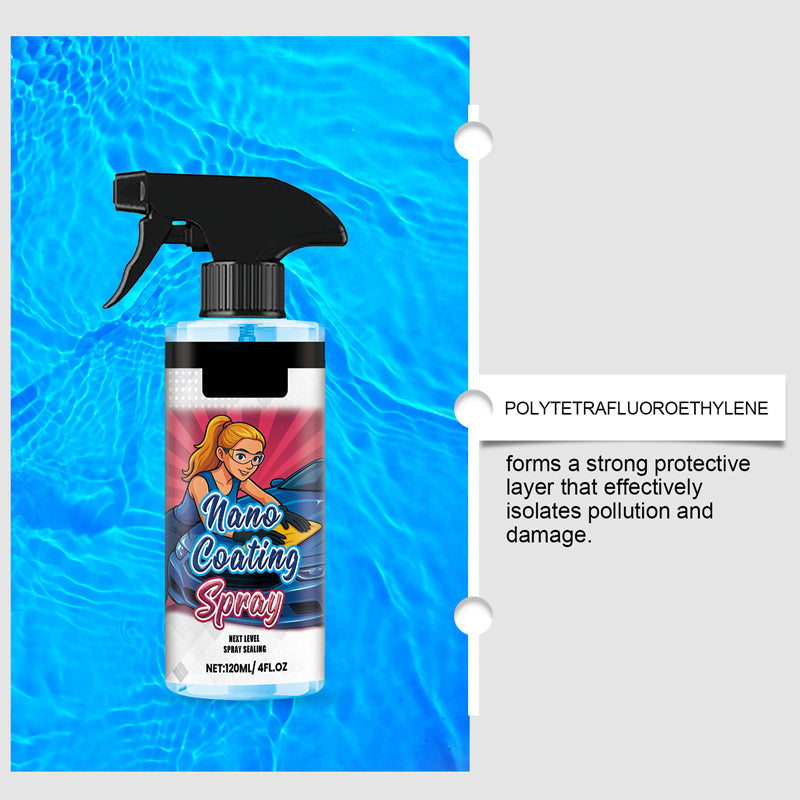 High-Gloss Polishing Spray—Long-lasting UV protection/water-repellent, compatible with paintwork, rims, and glass. Instantly transforms beginners into maintenance pros