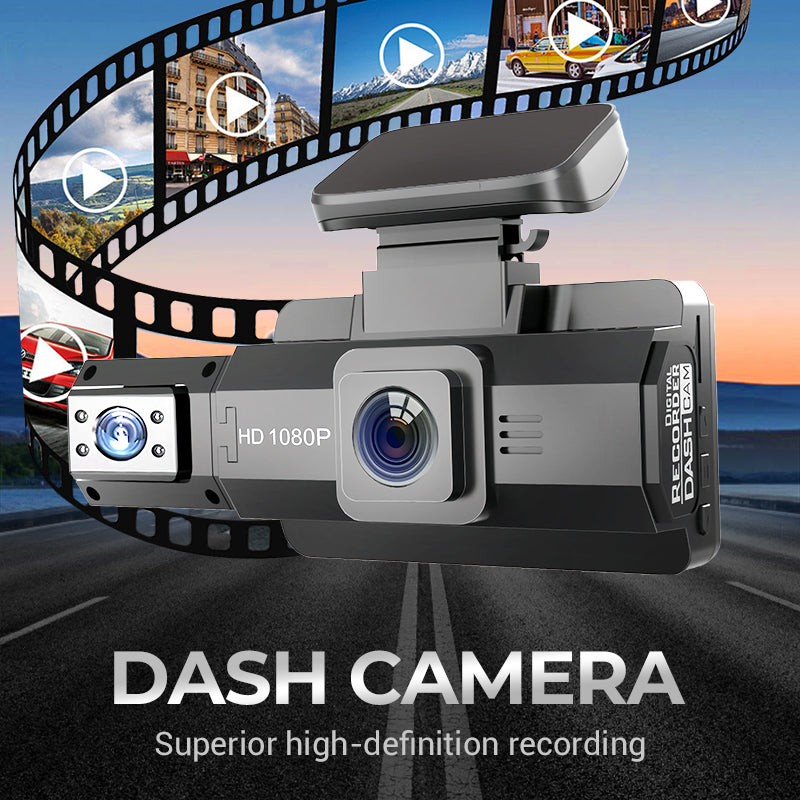 HD Dash Cam - 1080P Recording, Night Vision & Loop Recording