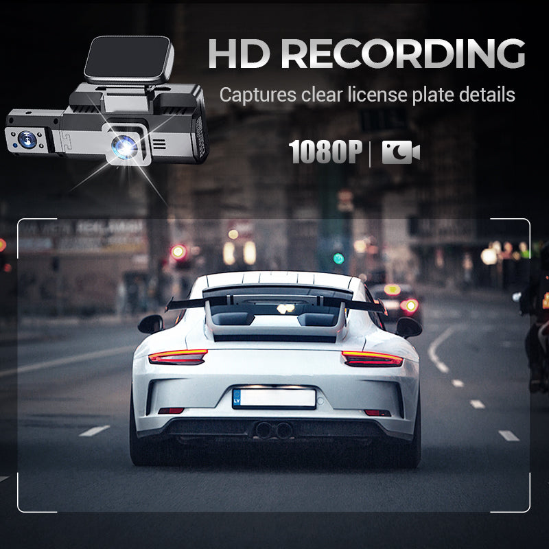 HD Dash Cam - 1080P Recording, Night Vision & Loop Recording