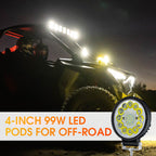 Massive Savings 4-inch 99W LED Pod for Off-Road