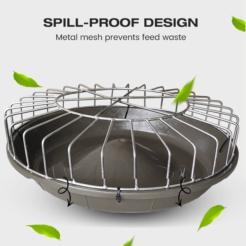 Limited stock available—grab yours now! Large-Capacity Round Poultry Feeder Bowl