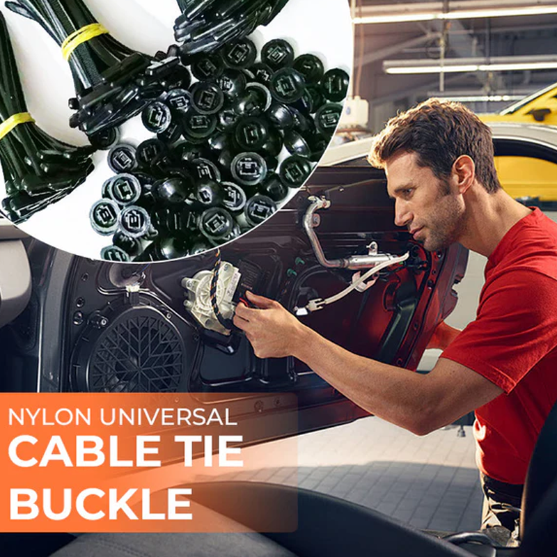 Nylon Universal Cable Tie Buckle – Reusable Durable, Suitable for Outdoor/Garage/Electronics Cable Fixing