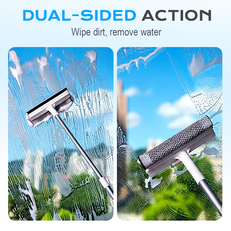 Dual-Sided Extendable Window & Glass Squeegee