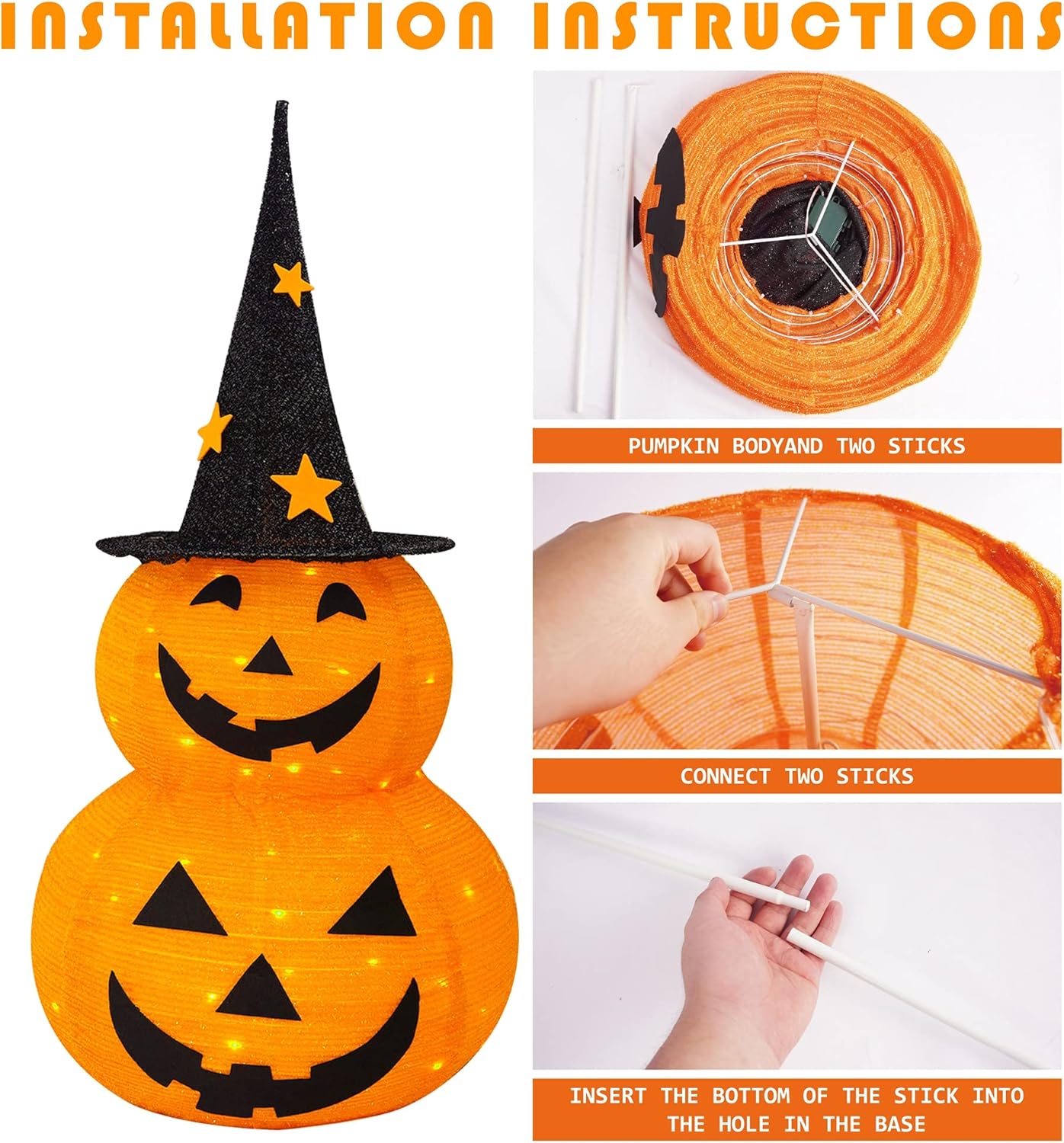 Halloween foldable pumpkin decorations