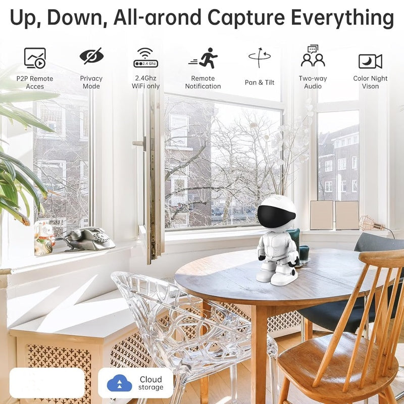 3MP 5G&2.4G WiFi Camera with Motion Detection and Auto Home Security Indoor PTZ