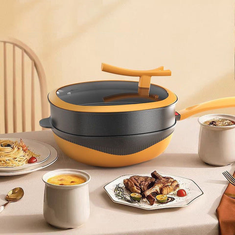32cm Non Stick Saucepan with Lid, Durable Titanium Alloy
