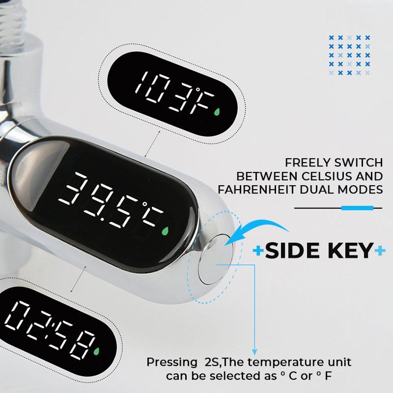New Year Special Offer: !!! SHOWER THERMOMETER - LCD Display with Backlight, Easy Installation Without Tools, IPX7 Waterproof, Perfect for Modern Bathroom