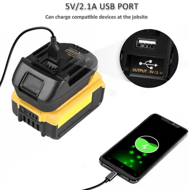 18V Lithium Battery Adapter - Universal Compatibility with Power Tools, Lightweight & Long-Lasting