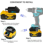 18V Lithium Battery Adapter - Universal Compatibility with Power Tools, Lightweight & Long-Lasting