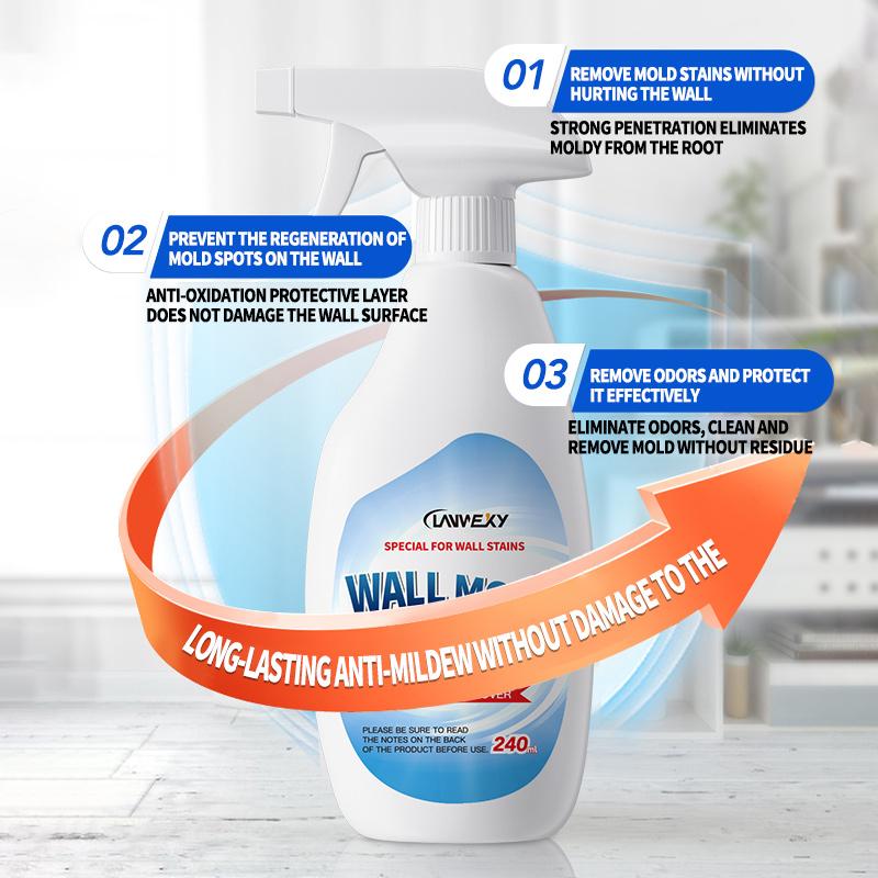 Lanwexy Mould Removal Spray - Eliminates Stubborn Mould in Minutes, Prevents Regrowth on Tiles & Surfaces