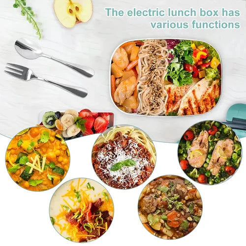 NEW YEAR - 2-in-1 Portable Dual Voltage Electric 7-Piece Set Lunch Box