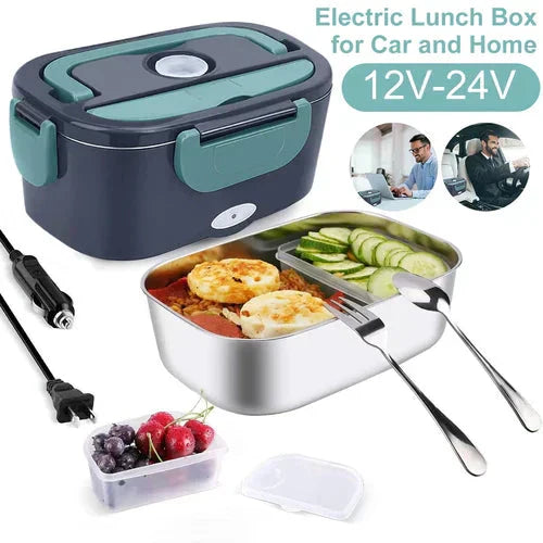 NEW YEAR - 2-in-1 Portable Dual Voltage Electric 7-Piece Set Lunch Box