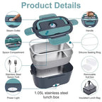 NEW YEAR - 2-in-1 Portable Dual Voltage Electric 7-Piece Set Lunch Box