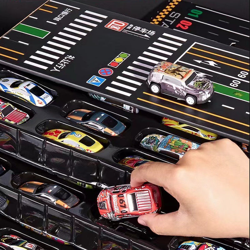 Christmas Promotion 48 Mini Pull-Back Cars with Built-In Garage Set