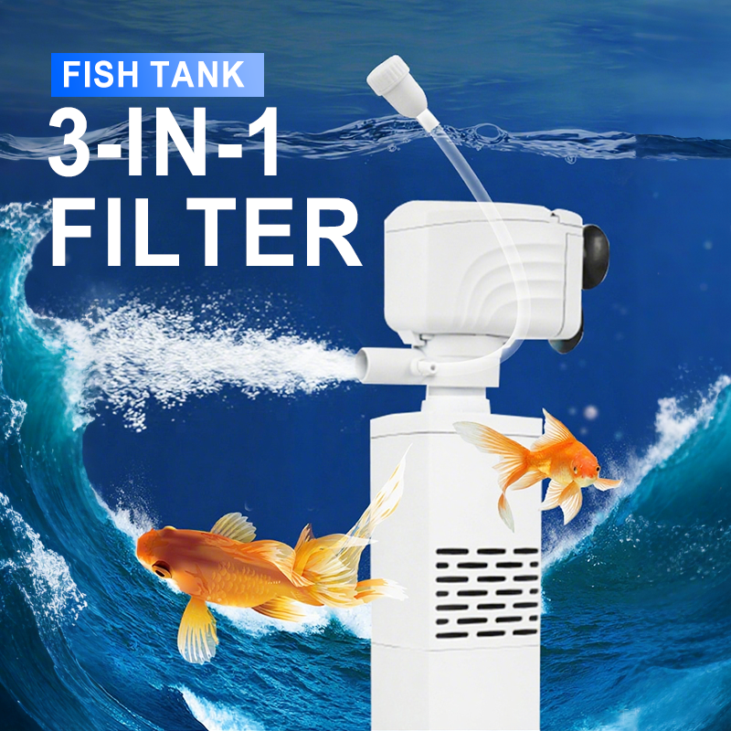 Offer-Fish Tank 3-in-1 Filter - Filtration, Oxygenation & Water Pumping