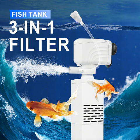 Offer-Fish Tank 3-in-1 Filter - Filtration, Oxygenation & Water Pumping
